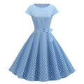 Retrodot Midi Dress – Timeless Vintage Charm