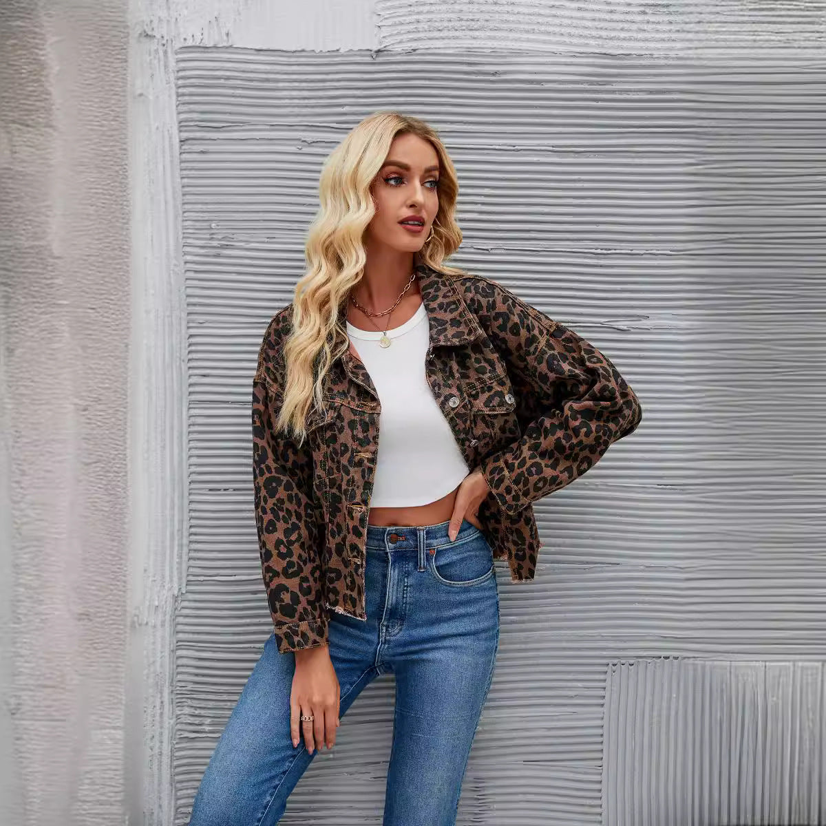 Leopard Denim Jacket – Bold Street Statement