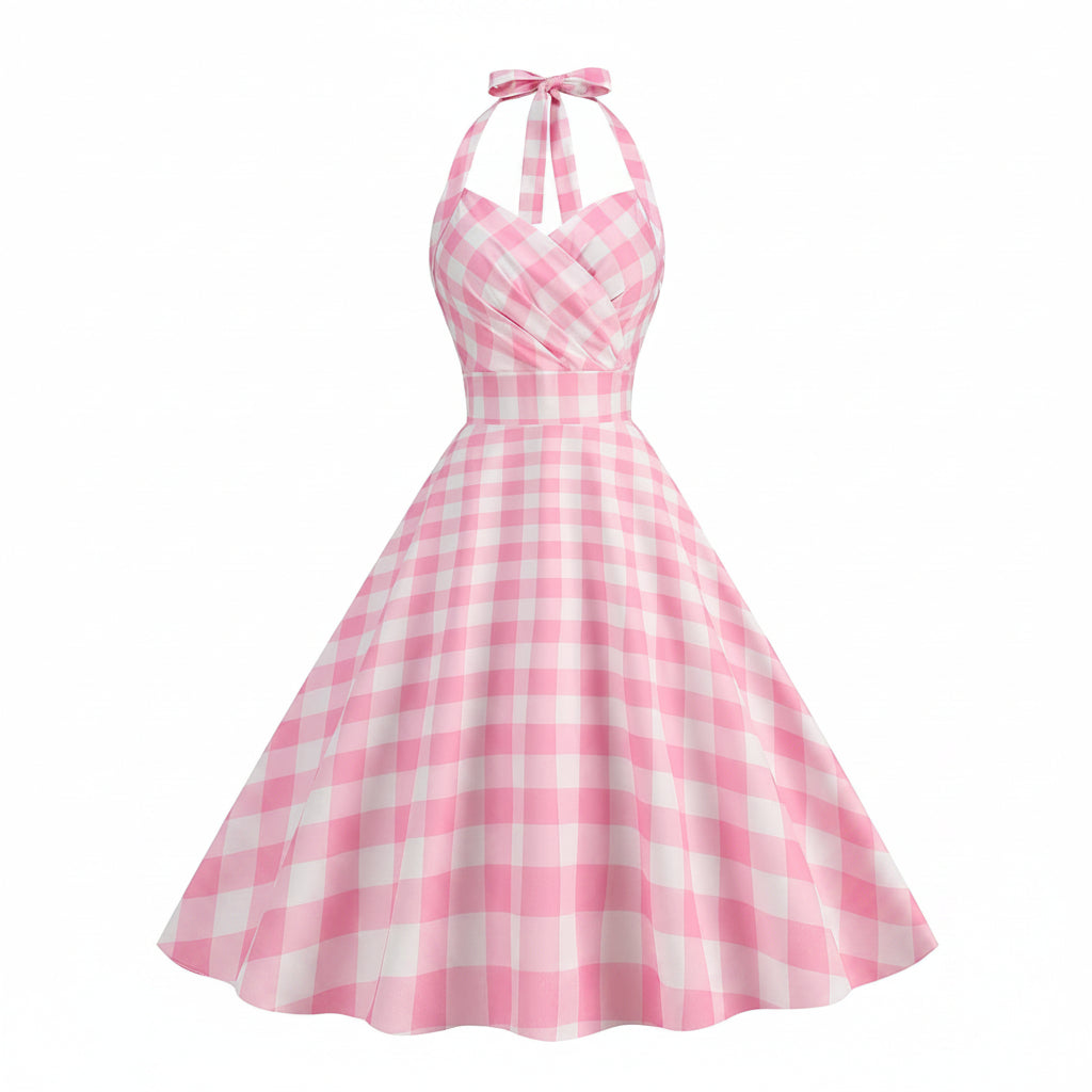 Polkadiva Dress – Vintage Halter Elegance