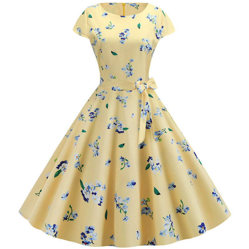 Retrodot Midi Dress – Timeless Vintage Charm