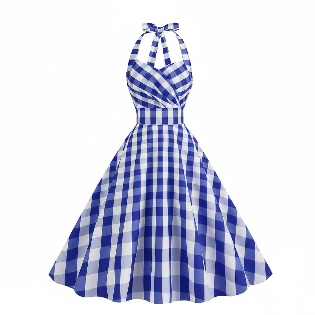 Polkadiva Dress – Vintage Halter Elegance