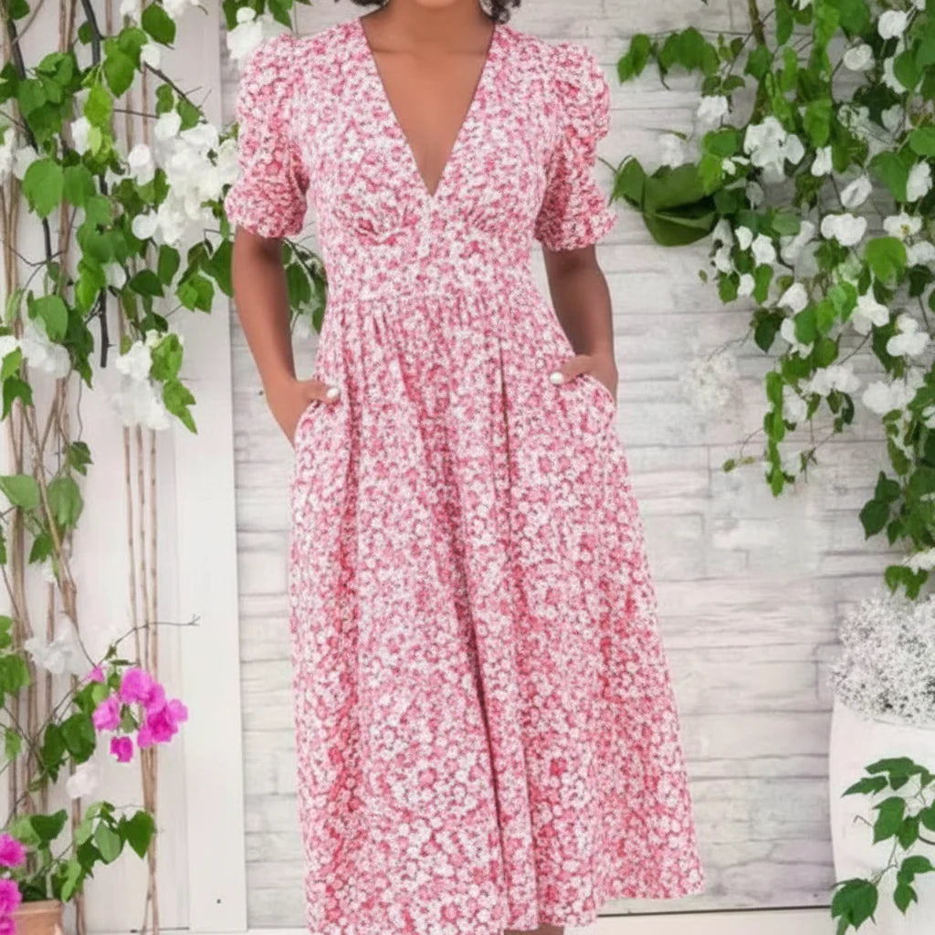 Stylish Bohemian Printed Maxi Dress for Elegant Casual Looks
