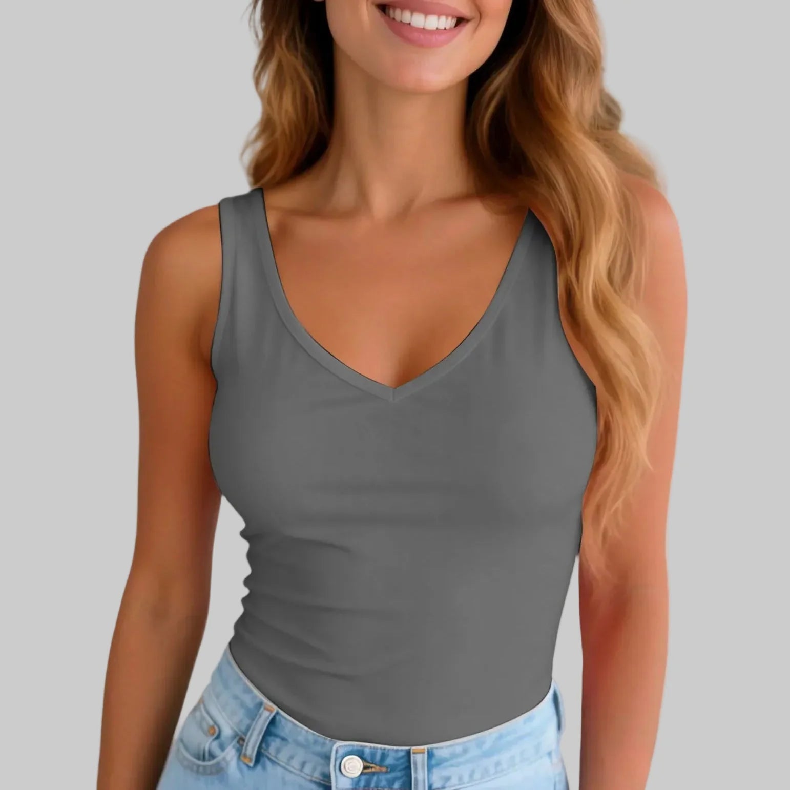 Trendy Sleeveless Basic Top for Summer Beach and Everyday Wear